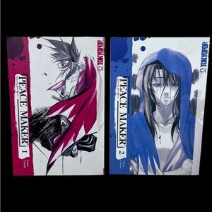 Peace Maker Kurogane Manga Books by Nanae Chrono Volume 1-2 Lot English
